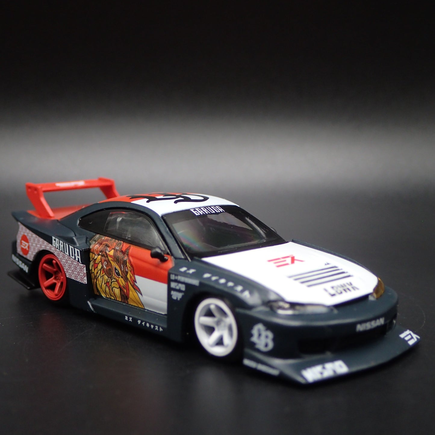 NISSAN S15 SILVIA LB SUPER SILHOUTTE GARUDA 1:64 SCALE DIORAMA DIECAST MODEL CAR