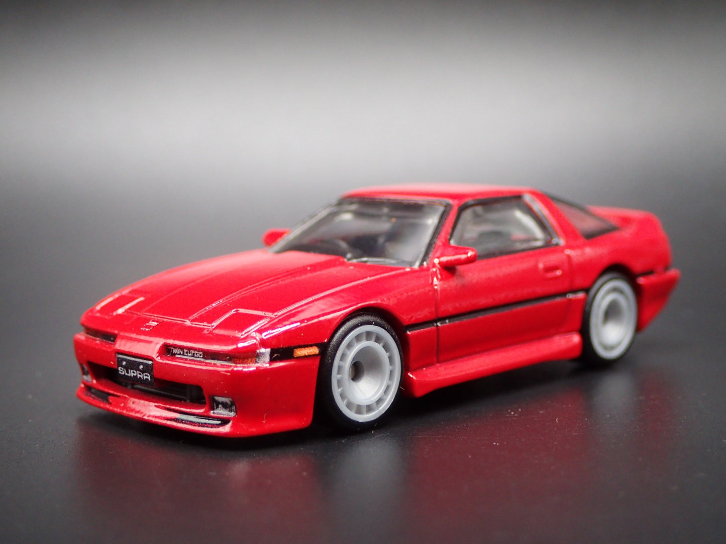 1986-1993 TOYOTA SUPRA RED 1/64 SCALE COLLECTIBLE DIORAMA DIECAST MODEL CAR