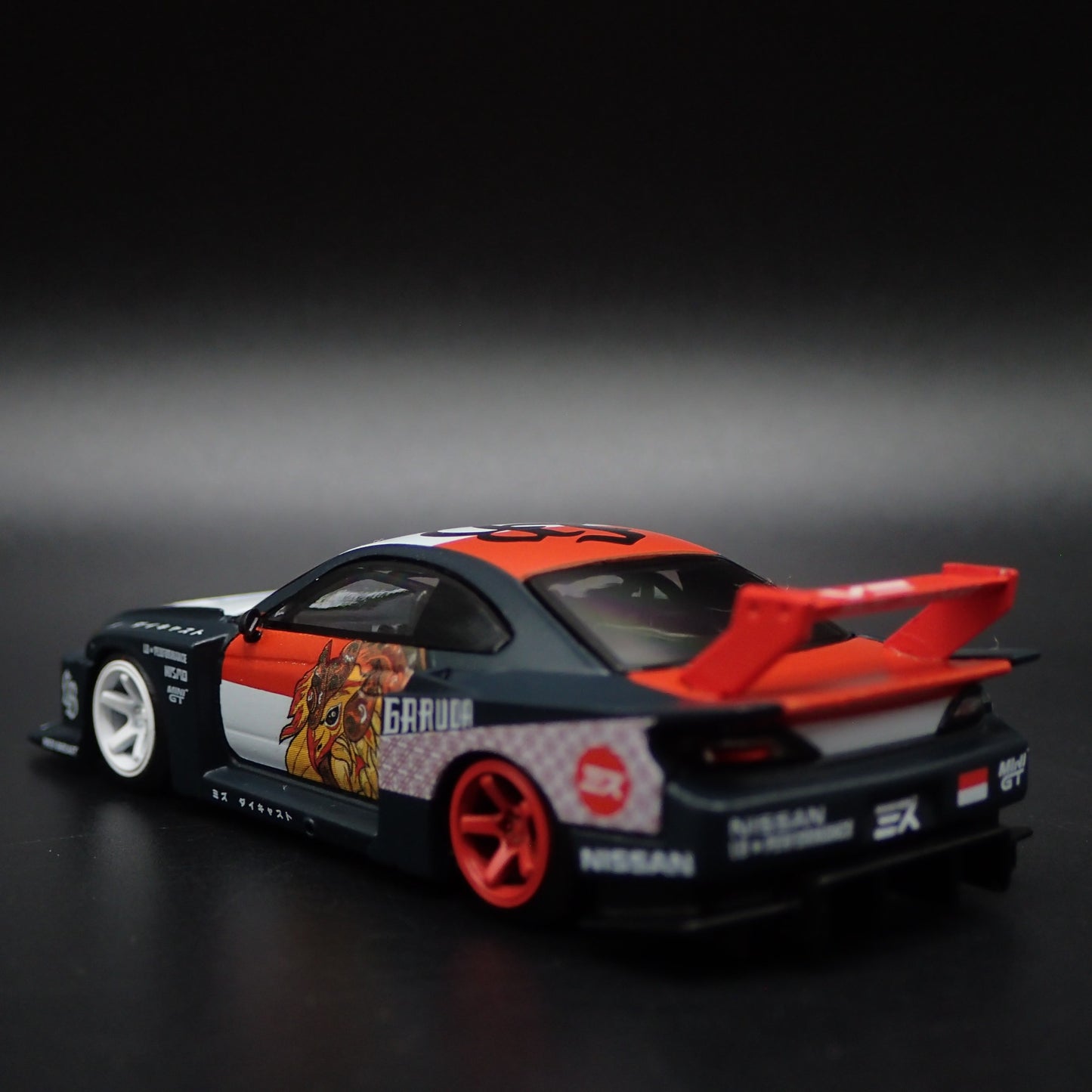NISSAN S15 SILVIA LB SUPER SILHOUTTE GARUDA 1:64 SCALE DIORAMA DIECAST MODEL CAR