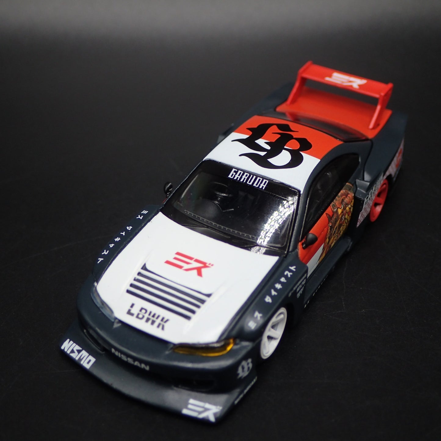 NISSAN S15 SILVIA LB SUPER SILHOUTTE GARUDA 1:64 SCALE DIORAMA DIECAST MODEL CAR