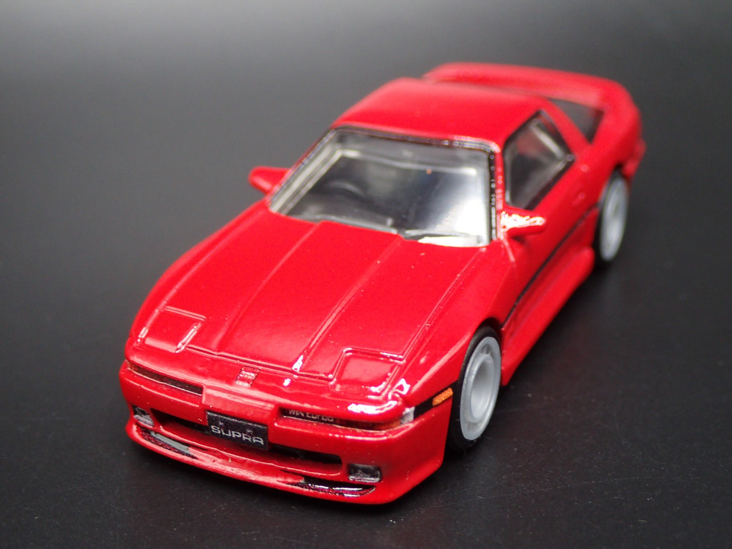 1986-1993 TOYOTA SUPRA RED 1/64 SCALE COLLECTIBLE DIORAMA DIECAST MODEL CAR