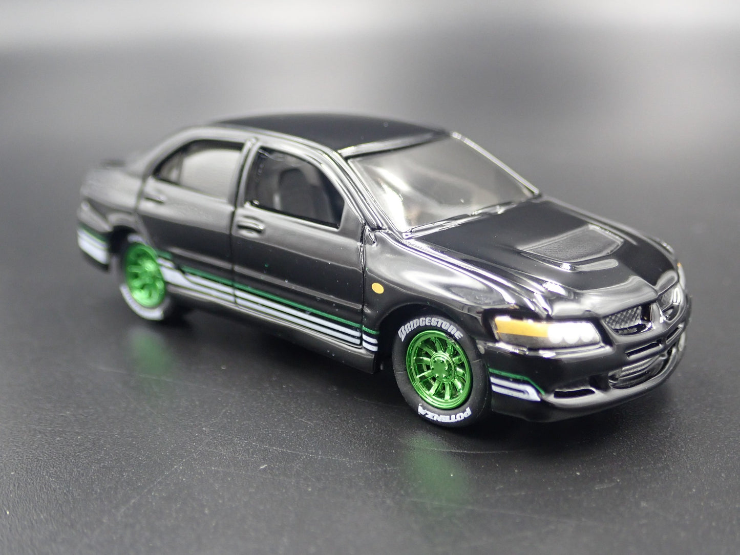 1999-2007 MITSUBISHI LANCER EVOLUTION EVO IV BLACK 1:64 SCALE DIECAST MODEL CAR