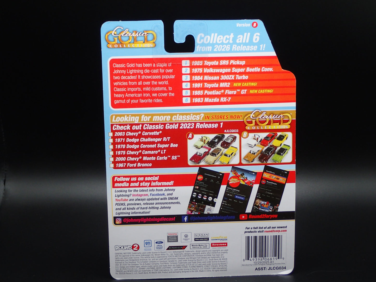 1991 TOYOTA MR2 TURBO 2026 JOHNNY JL WHITE LIGHTNING CLASSIC GOLD RELEASE 3 B