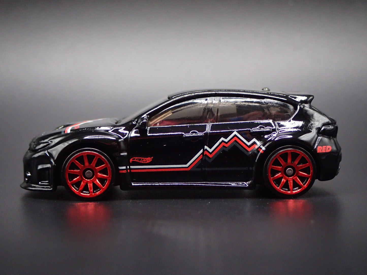2007-2014 SUBARU WRX STI BLACK 1:64 SCALE COLLECTIBLE DIORAMA DIECAST MODEL CAR