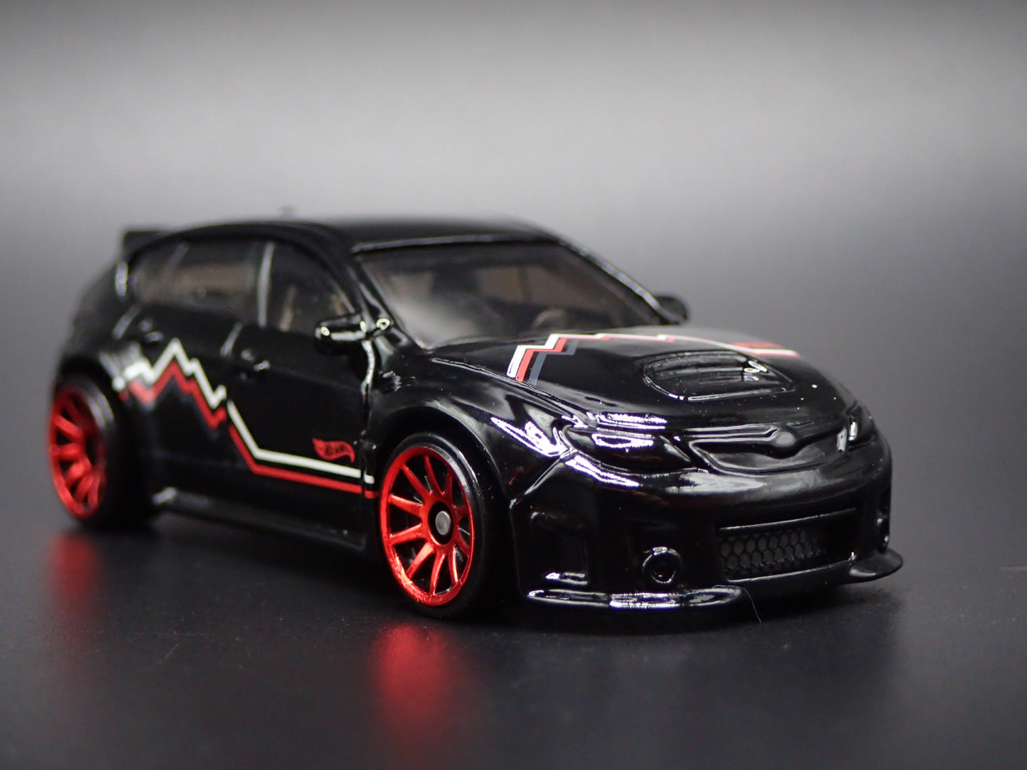2007-2014 SUBARU WRX STI BLACK 1:64 SCALE COLLECTIBLE DIORAMA DIECAST MODEL CAR