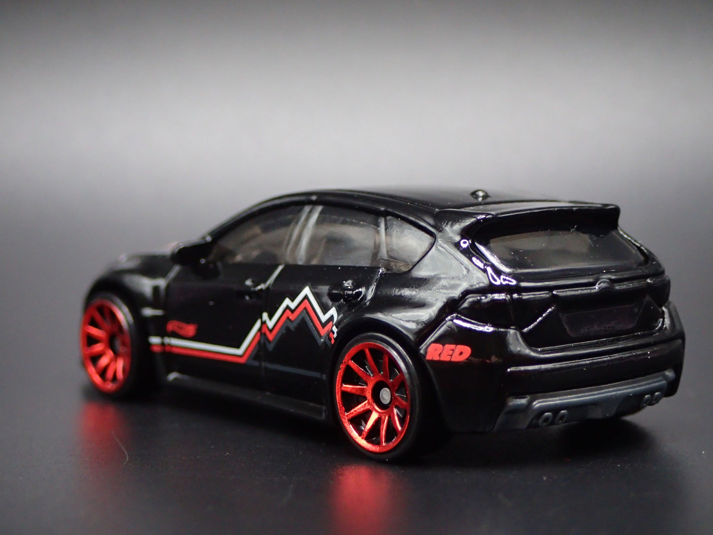 2007-2014 SUBARU WRX STI BLACK 1:64 SCALE COLLECTIBLE DIORAMA DIECAST MODEL CAR