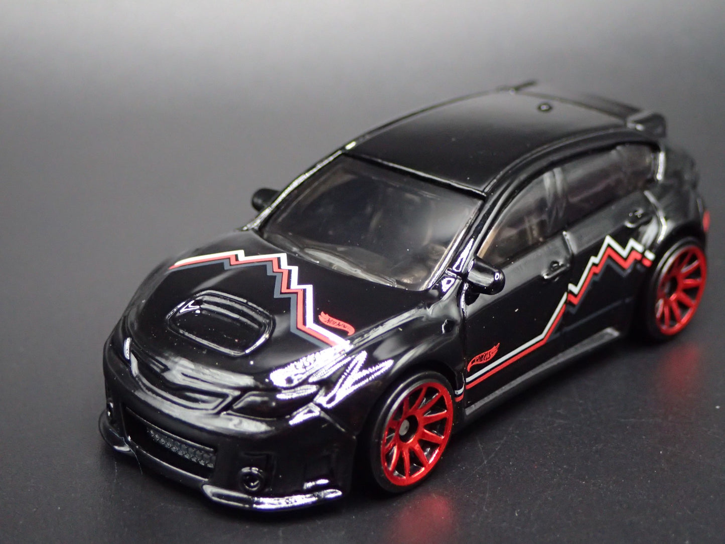 2007-2014 SUBARU WRX STI BLACK 1:64 SCALE COLLECTIBLE DIORAMA DIECAST MODEL CAR