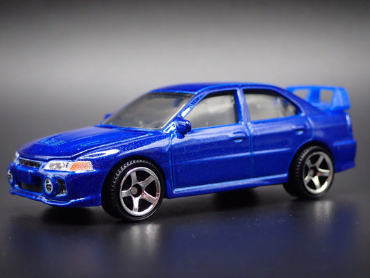 1996-1998 MITSUBISHI LANCER EVOLUTION EVO IV BLUE 1:64 SCALE DIECAST MODEL CAR