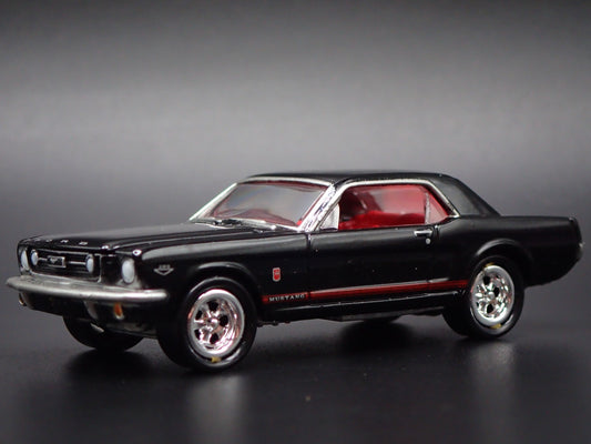 1965 65 FORD MUSTANG GT COUPE BLACK RARE 1:64 SCALE DIORAMA DIECAST MODEL CAR
