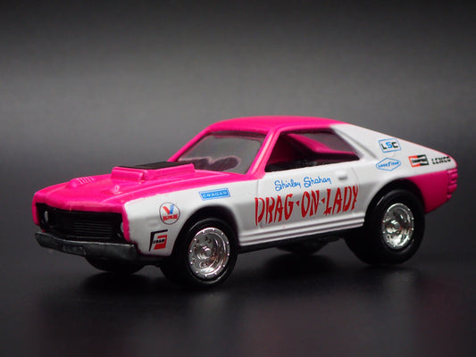 1969 69 AMC AMX DRAG ON LADY NHRA PINK 1:64 SCALE COLLECTIBLE DIECAST MODEL CAR