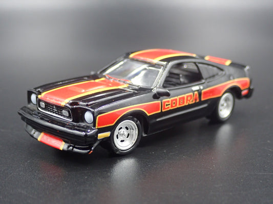 1978 78 FORD MUSTANG II COBRA II BLACK 1:64 SCALE COLLECTIBLE DIECAST MODEL CAR