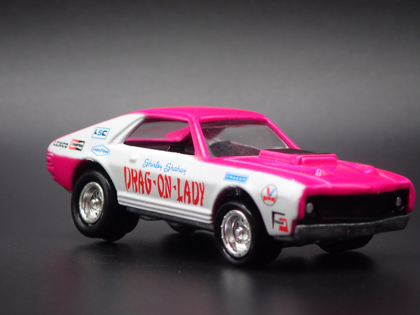 1969 69 AMC AMX DRAG ON LADY NHRA PINK 1:64 SCALE COLLECTIBLE DIECAST MODEL CAR