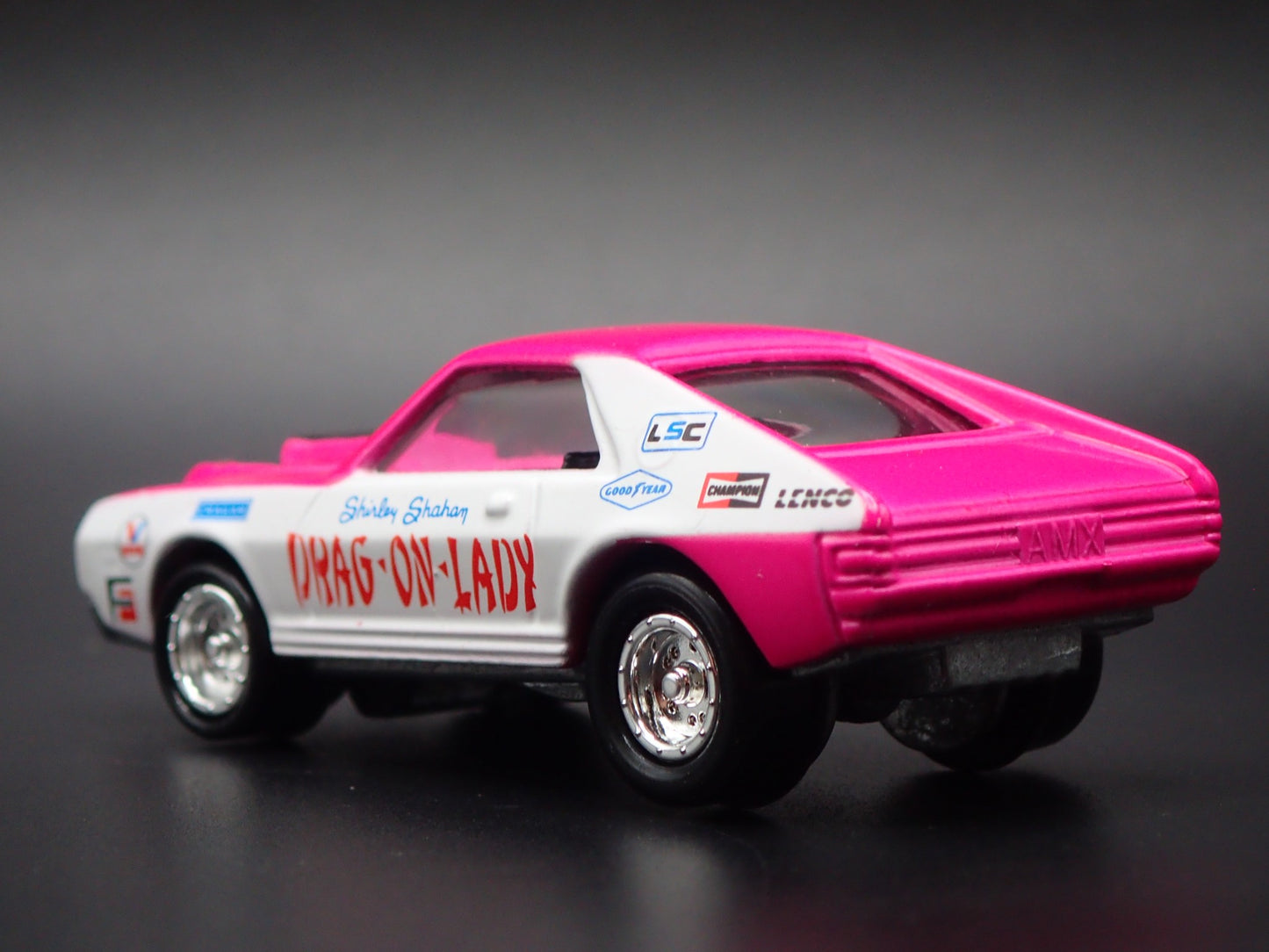 1969 69 AMC AMX DRAG ON LADY NHRA PINK 1:64 SCALE COLLECTIBLE DIECAST MODEL CAR