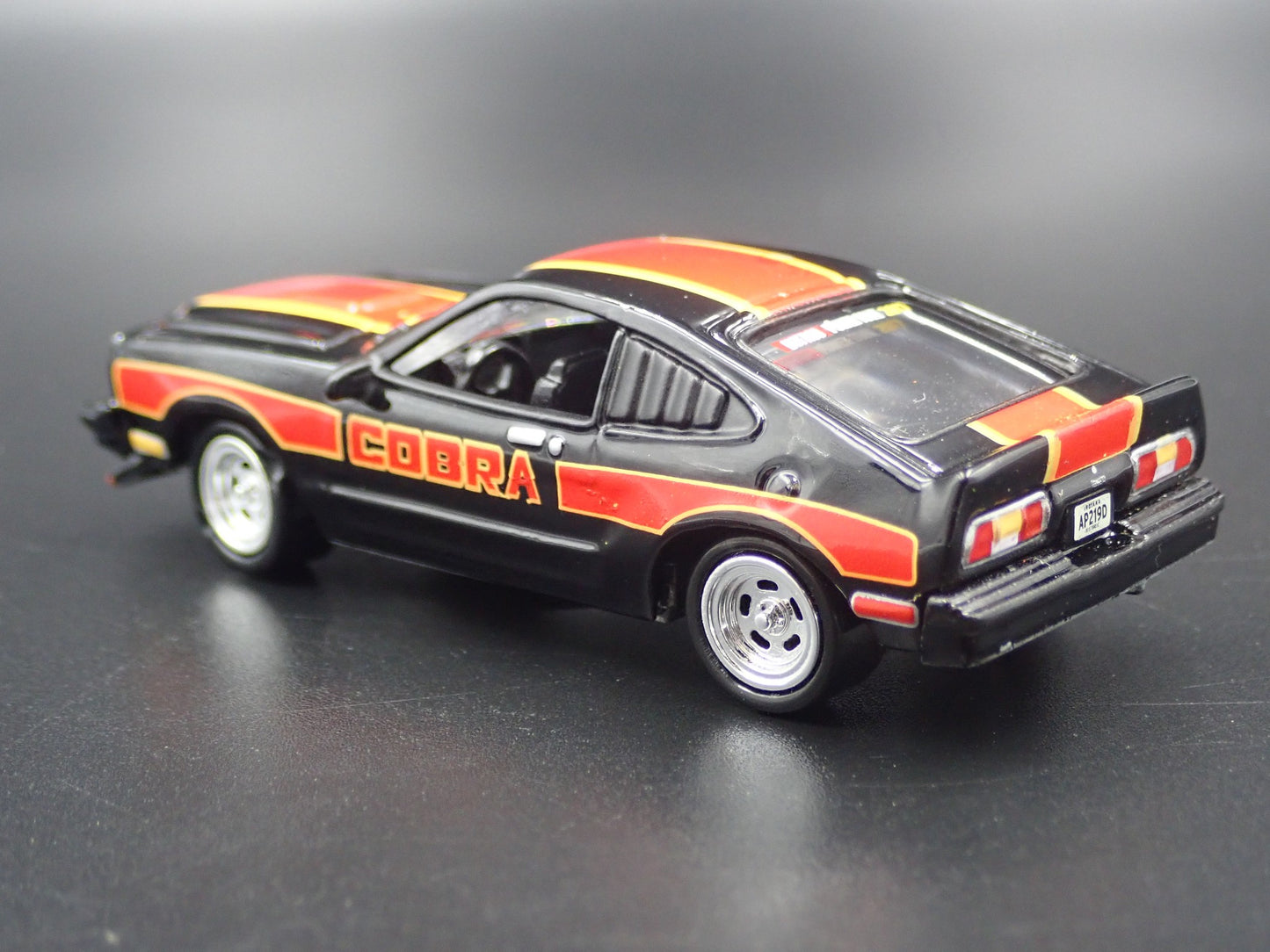 1978 78 FORD MUSTANG II COBRA II BLACK 1:64 SCALE COLLECTIBLE DIECAST MODEL CAR