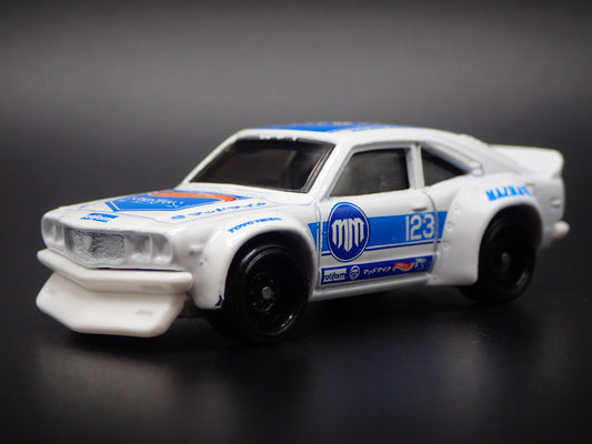 1971-1978 MAZDA RX3 WHITE RACE 1:64 SCALE COLLECTIBLE DIORAMA DIECAST MODEL CAR