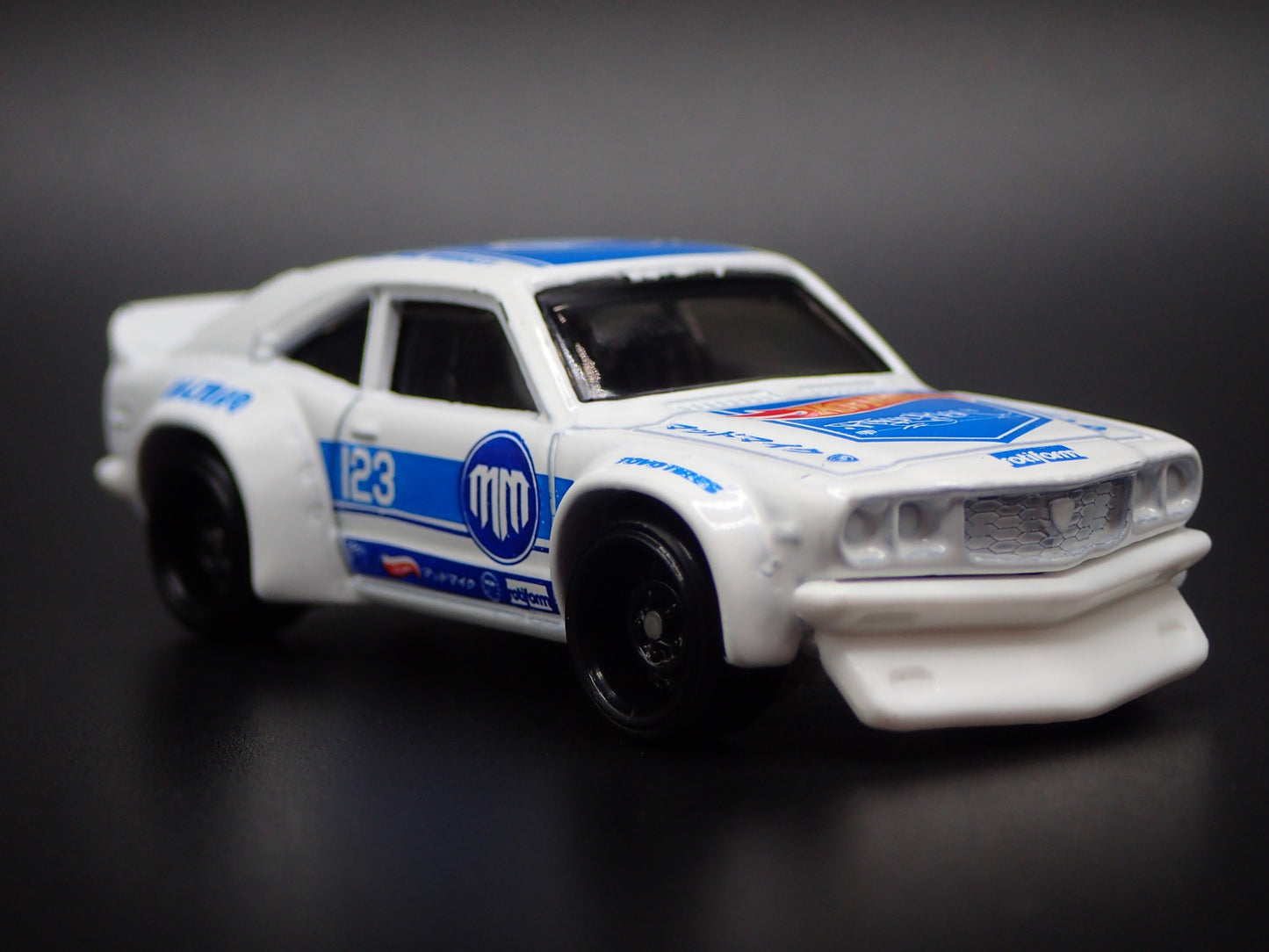 1971-1978 MAZDA RX3 WHITE RACE 1:64 SCALE COLLECTIBLE DIORAMA DIECAST MODEL CAR