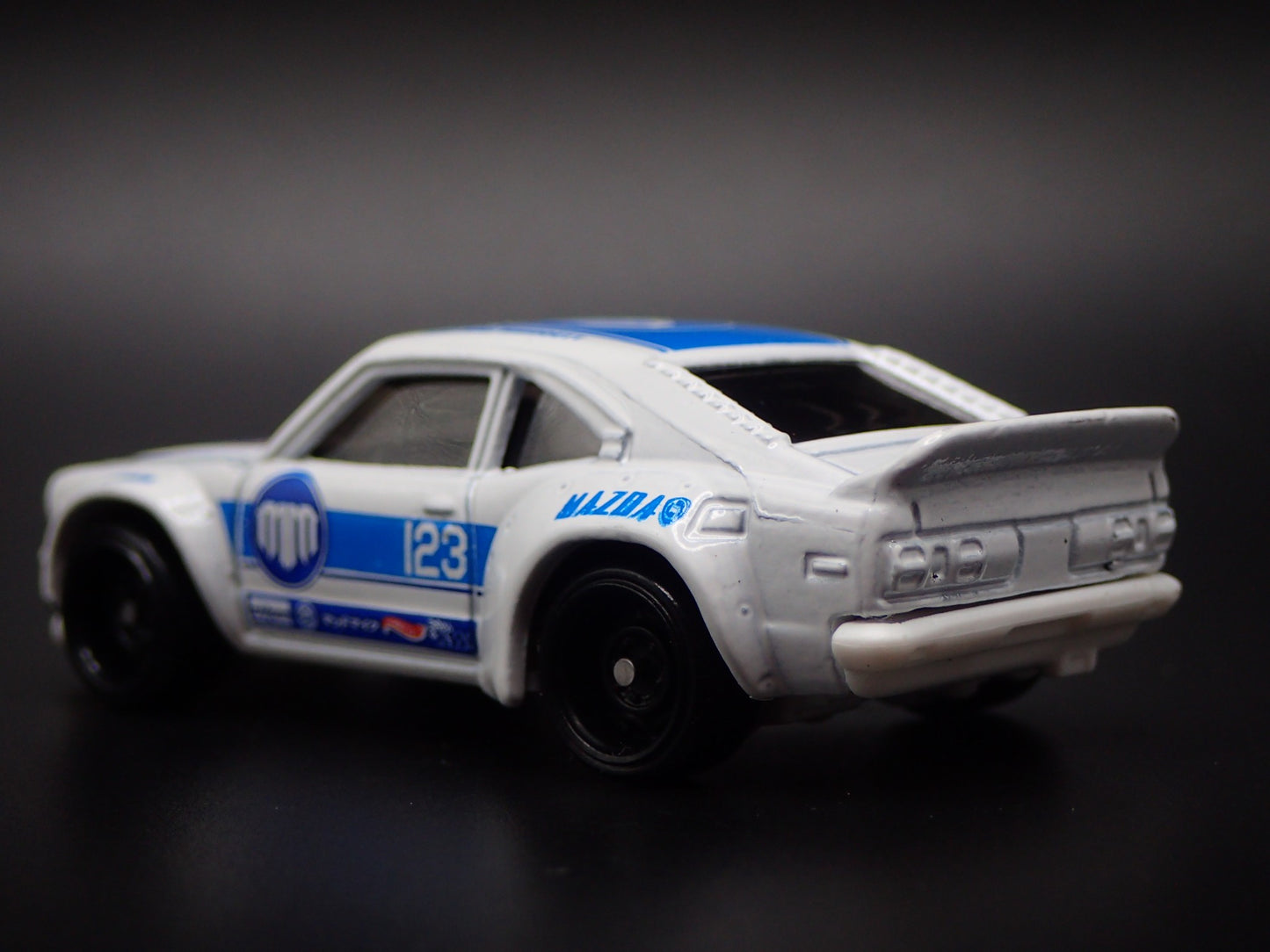 1971-1978 MAZDA RX3 WHITE RACE 1:64 SCALE COLLECTIBLE DIORAMA DIECAST MODEL CAR