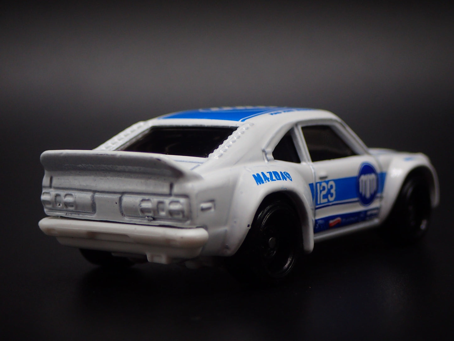 1971-1978 MAZDA RX3 WHITE RACE 1:64 SCALE COLLECTIBLE DIORAMA DIECAST MODEL CAR