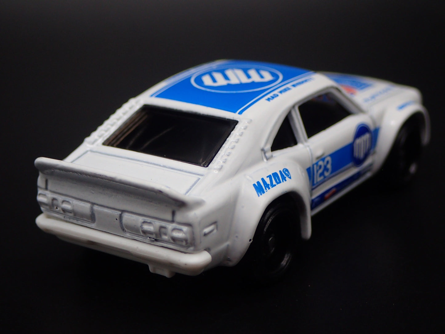 1971-1978 MAZDA RX3 WHITE RACE 1:64 SCALE COLLECTIBLE DIORAMA DIECAST MODEL CAR