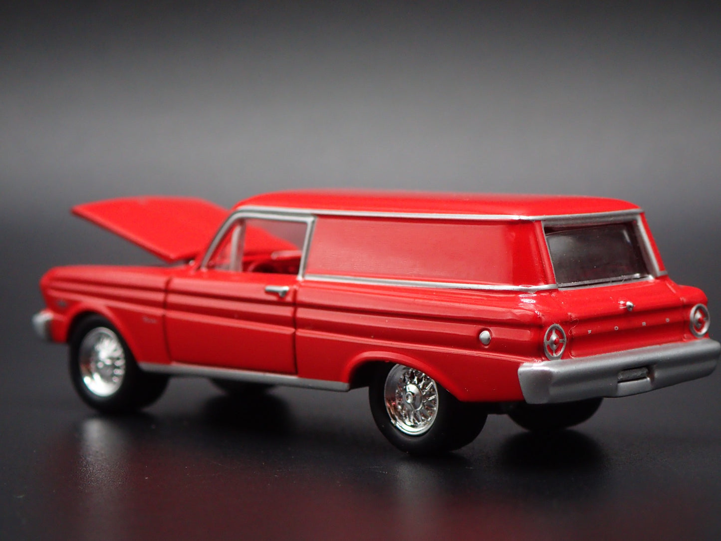 1965 65 FORD FALCON SEDAN DELIVERY RED 1:64 SCALE DIORAMA DIECAST MODEL CAR