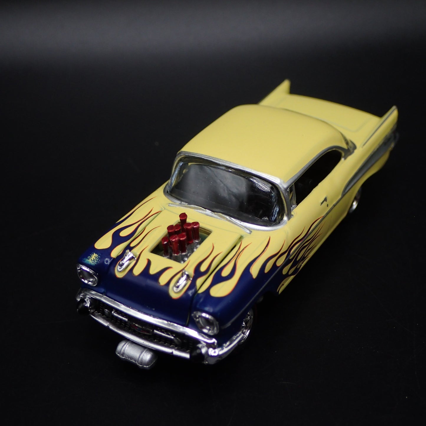 1957 57 CHEVY CHEVROLET BEL AIR GASSER NHRA YELLOW 1:64 SCALE DIECAST MODEL CAR