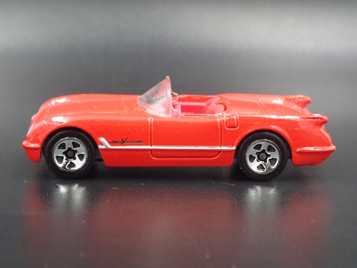 1955 55 CHEVY CHEVROLET CORVETTE CONVERTIBLE RED  1:64 SCALE DIECAST MODEL CAR