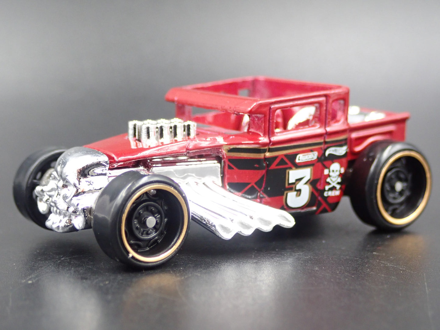 FORD CUSTOM BONE SHAKER HOT ROD RED 1:64 SCALE COLLECTIBLE DIECAST MODEL CAR