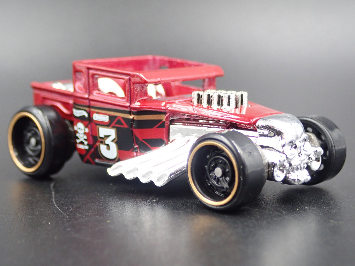 FORD CUSTOM BONE SHAKER HOT ROD RED 1:64 SCALE COLLECTIBLE DIECAST MODEL CAR
