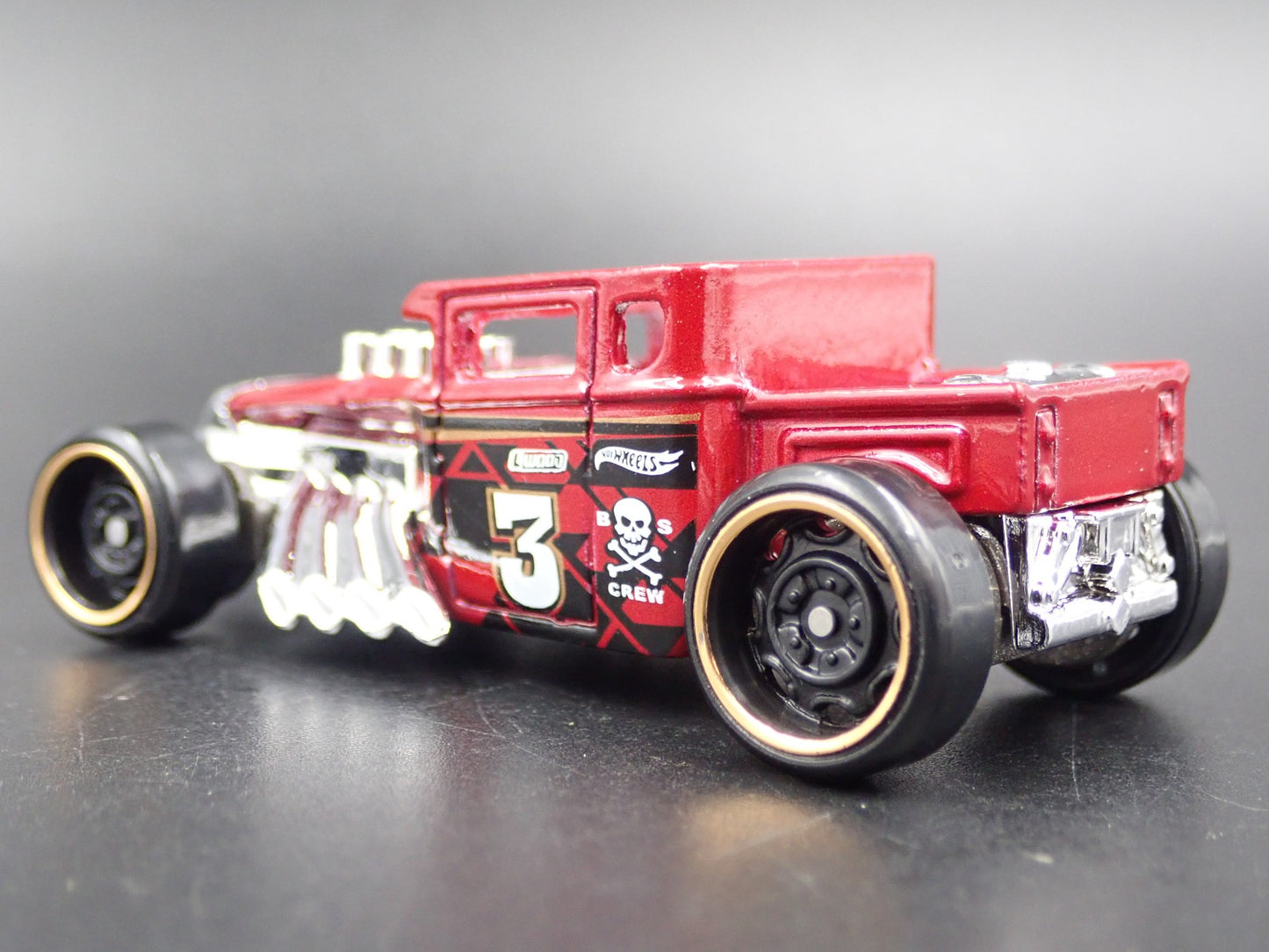 FORD CUSTOM BONE SHAKER HOT ROD RED 1:64 SCALE COLLECTIBLE DIECAST MODEL CAR