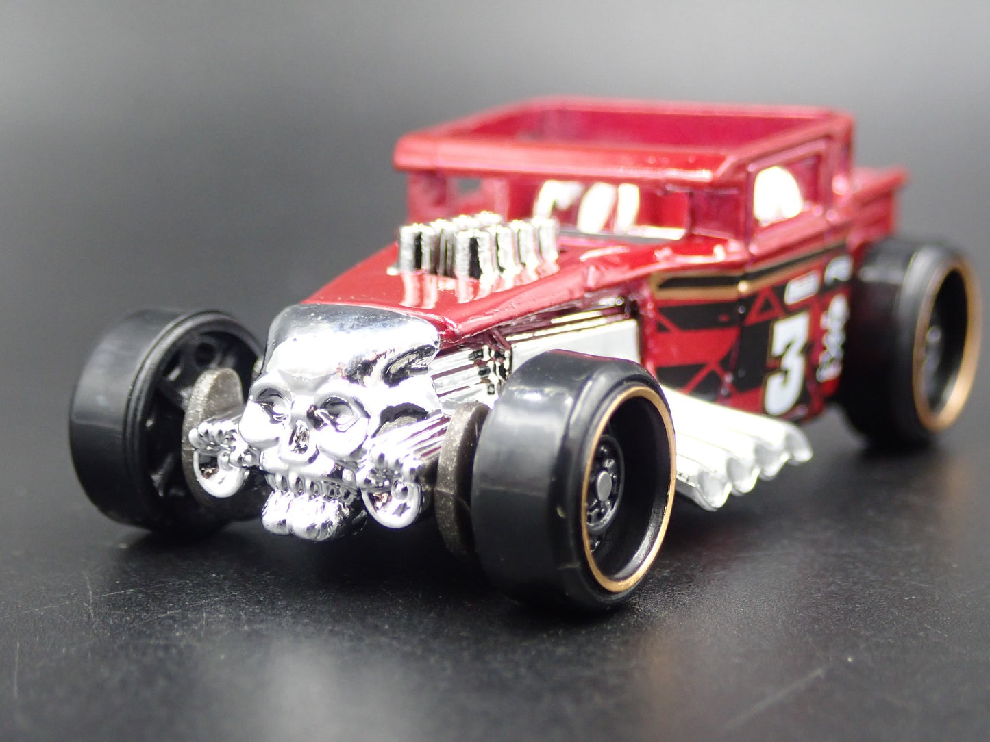 FORD CUSTOM BONE SHAKER HOT ROD RED 1:64 SCALE COLLECTIBLE DIECAST MODEL CAR
