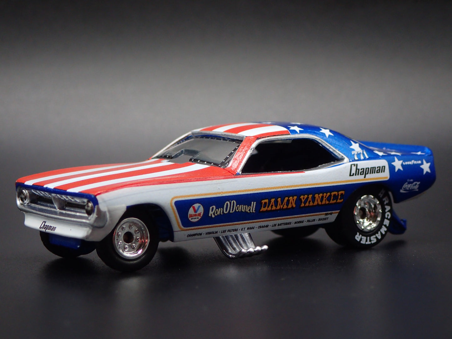 1972 72 PLYMOUTH CUDA DAMN YANKEE RON ODONNELL DRAG 1:64 SCALE DIECAST MODEL CAR