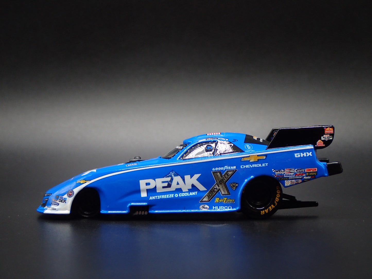 2024 24 JOHN FORCE NHRA FUNNY CAR CHEVY CAMARO PEAK 1:64 SCALE DIECAST MODEL CAR