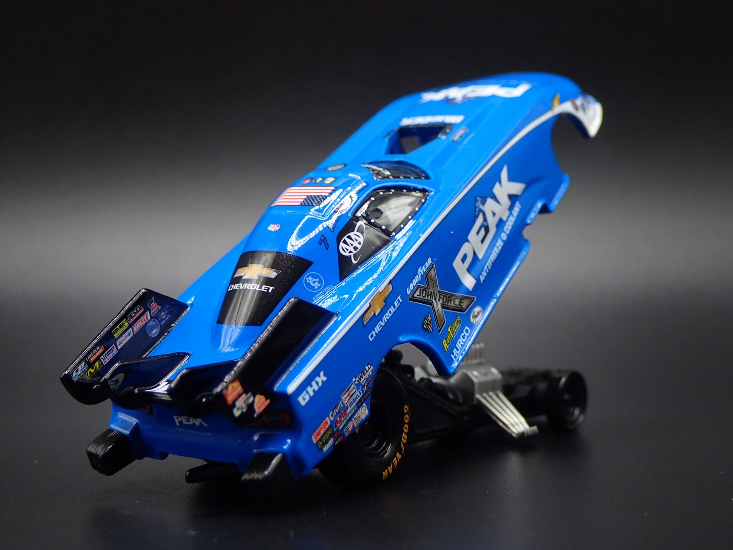 2024 24 JOHN FORCE NHRA FUNNY CAR CHEVY CAMARO PEAK 1:64 SCALE DIECAST MODEL CAR