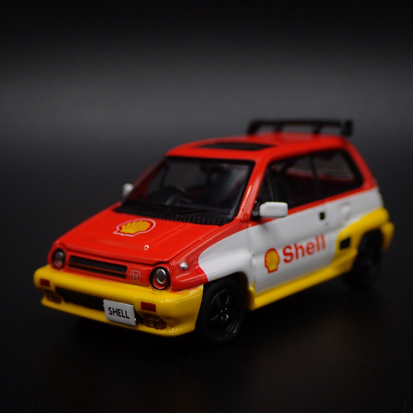 1981-1986 HONDA CITY TURBO II SHELL RACING 1:64 SCALE DIORAMA DIECAST MODEL CAR