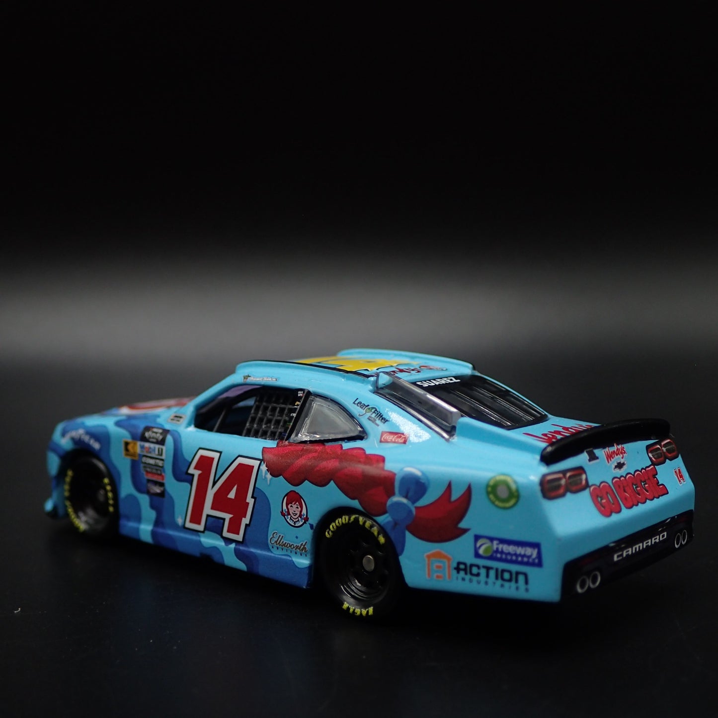 2024 24 CHEVY CAMARO ZL1 #14 DANIEL SUAREZ WENDY'S NASCAR 1:64 DIECAST MODEL CAR