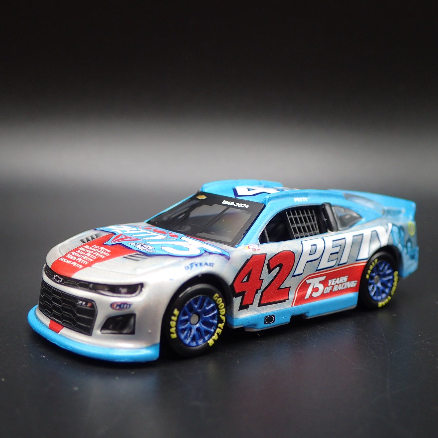 2024 24 CHEVY CAMARO ZL1 #42 PETTY FAMILY 75TH NASCAR 1:64 DIECAST MODEL CAR