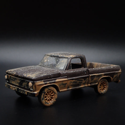 1970 FORD F100 SHORT BED PICKUP TRUCK OFFROAD MUDDY 1:64 SCALE DIECAST MODEL CAR