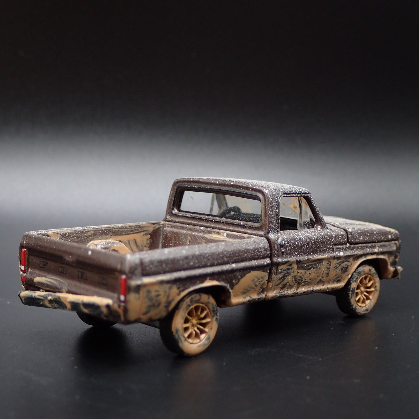1970 FORD F100 SHORT BED PICKUP TRUCK OFFROAD MUDDY 1:64 SCALE DIECAST MODEL CAR