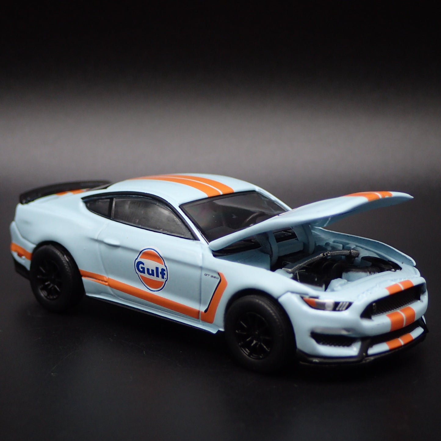 2015-2023 FORD MUSTANG SHELBY GT350 GULF OIL RACING 1/64 SCALE DIECAST MODEL CAR