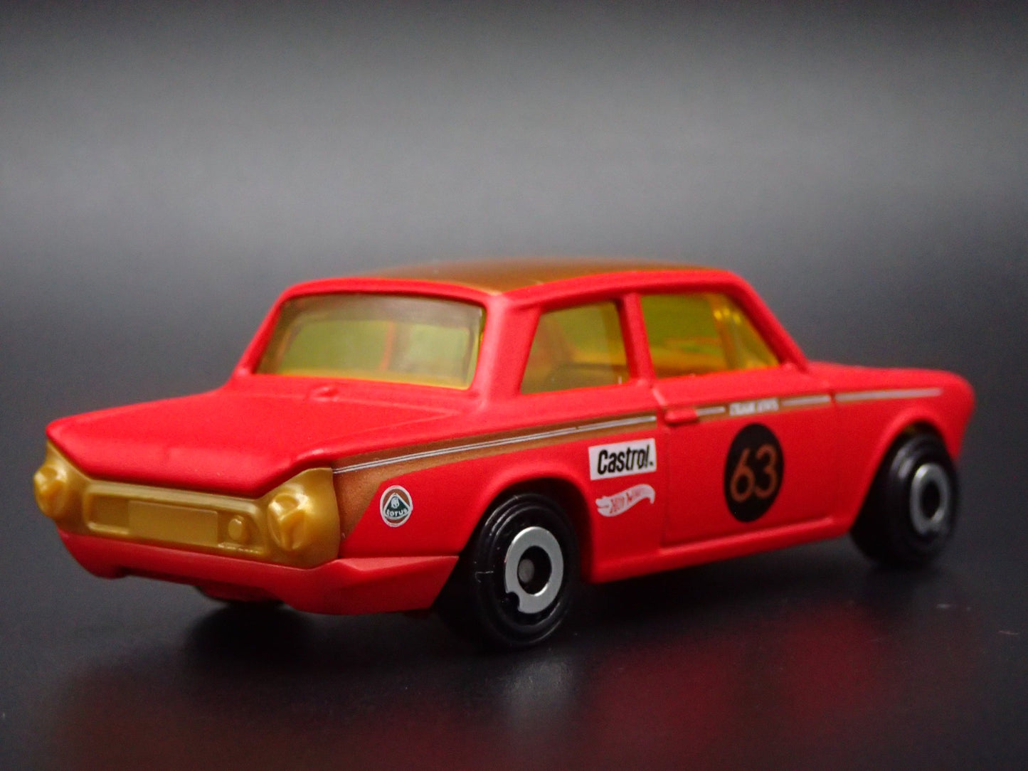 1963-1966 LOTUS CORTINA RED 1:64 SCALE COLLECTIBLE DIORAMA DIECAST MODEL CAR