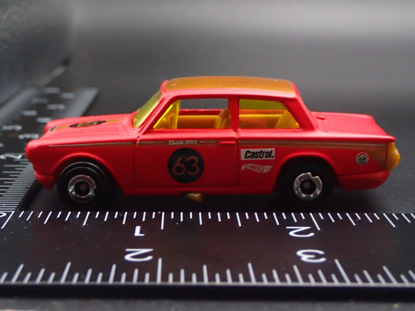 1963-1966 LOTUS CORTINA RED 1:64 SCALE COLLECTIBLE DIORAMA DIECAST MODEL CAR