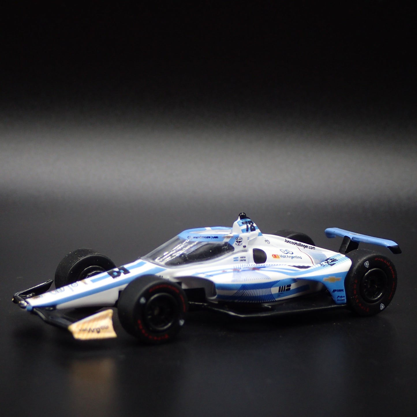 2023 23 INDY CAR CHEVY 78 AGUSTIN CANAPINO 1:64 SCALE DIORAMA DIECAST MODEL CAR