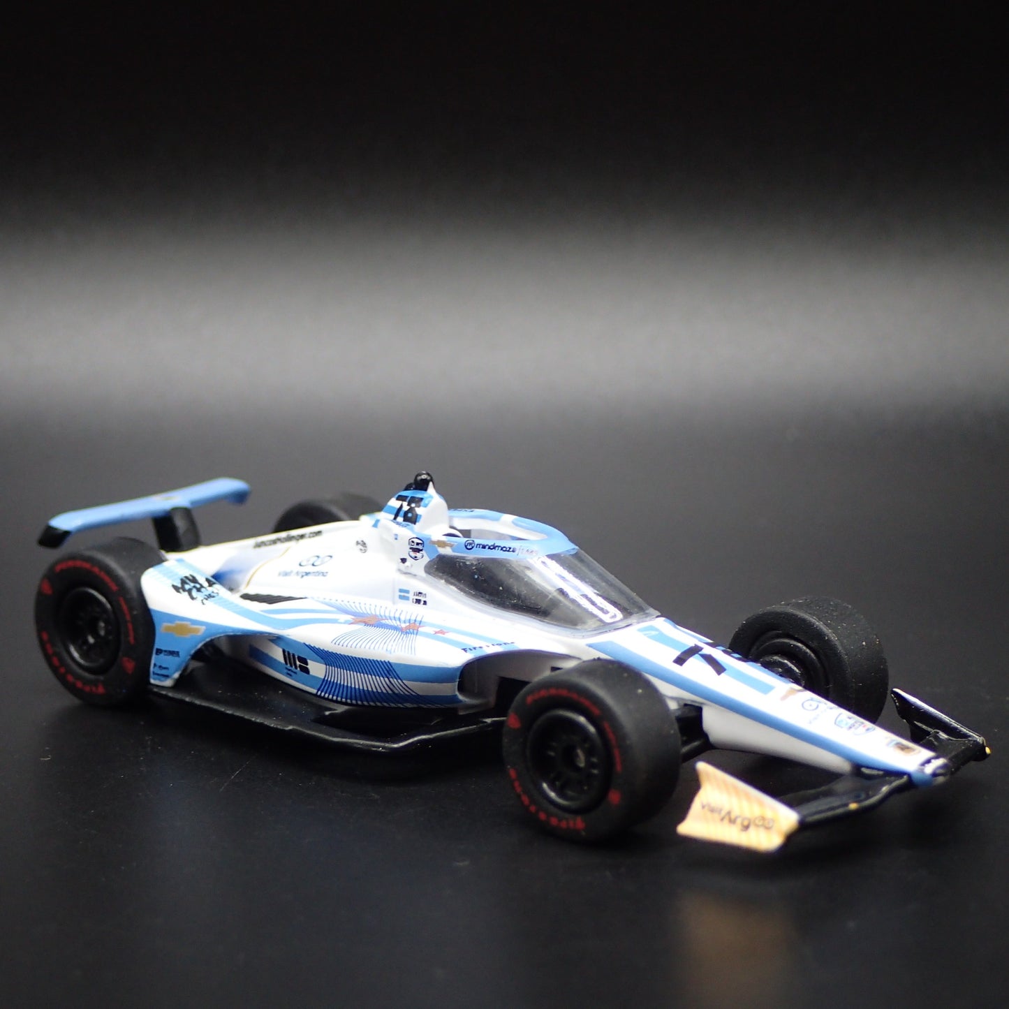 2023 23 INDY CAR CHEVY 78 AGUSTIN CANAPINO 1:64 SCALE DIORAMA DIECAST MODEL CAR