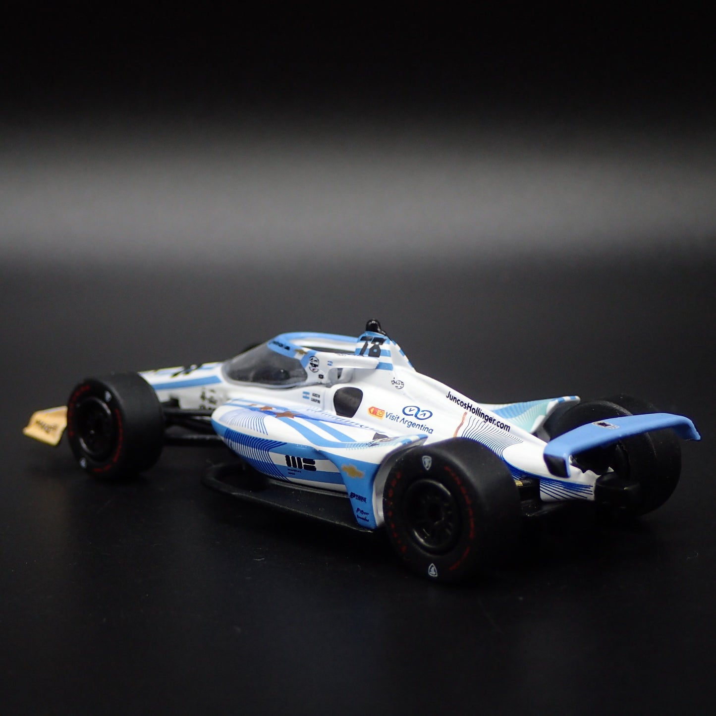 2023 23 INDY CAR CHEVY 78 AGUSTIN CANAPINO 1:64 SCALE DIORAMA DIECAST MODEL CAR