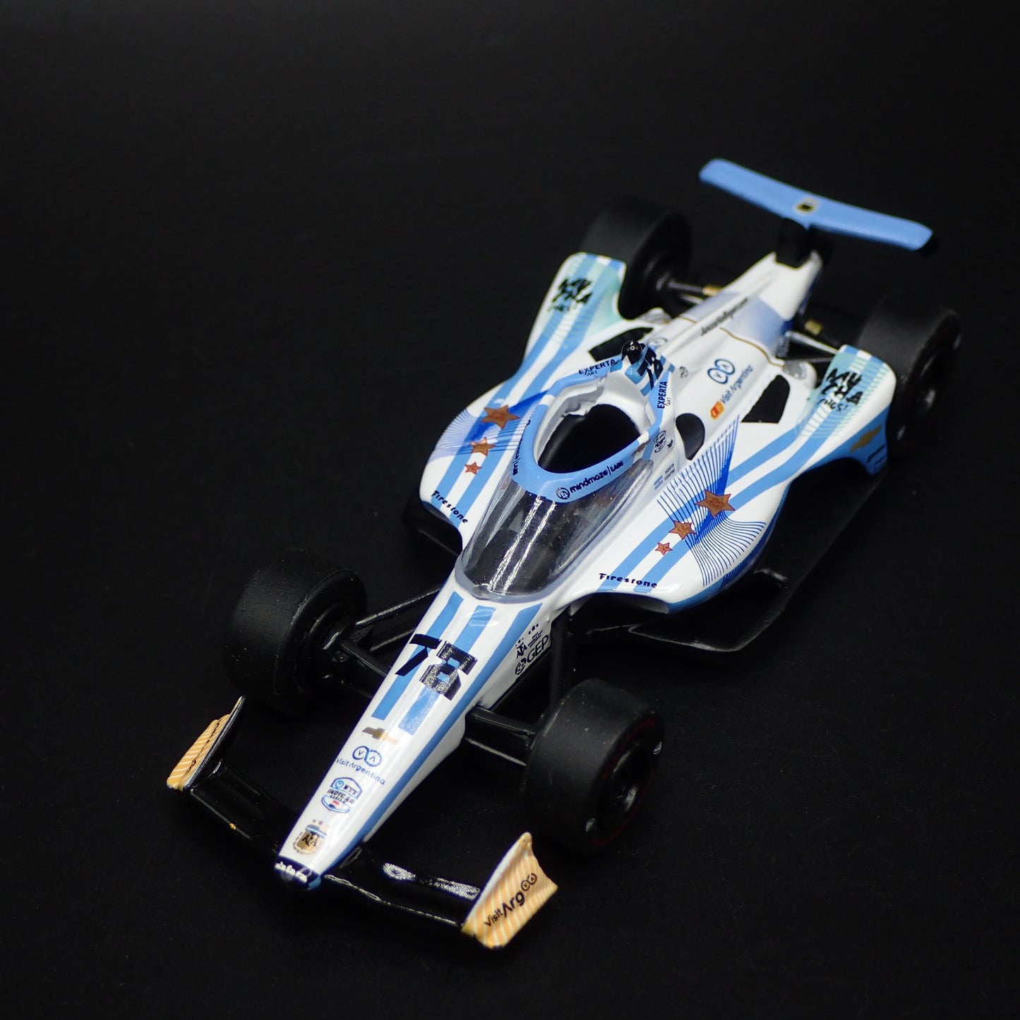 2023 23 INDY CAR CHEVY 78 AGUSTIN CANAPINO 1:64 SCALE DIORAMA DIECAST MODEL CAR