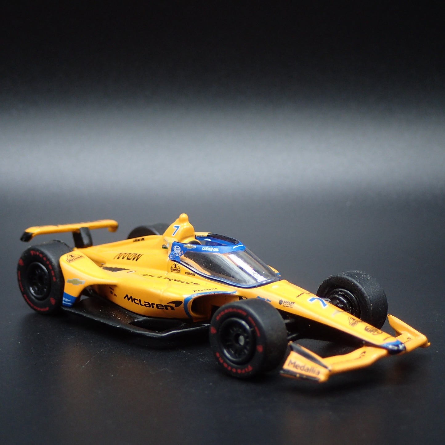 2023 23 INDY RACING CHEVY 7 ALEXANDER ROSSI MCLAREN 1:64 SCALE DIECAST MODEL CAR