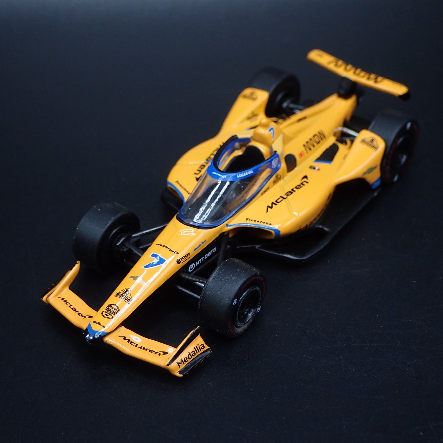 2023 23 INDY RACING CHEVY 7 ALEXANDER ROSSI MCLAREN 1:64 SCALE DIECAST MODEL CAR