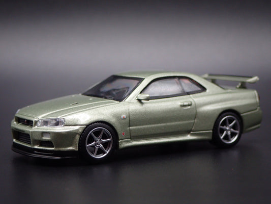 1999-2002 NISSAN SKYLINE GTR R34 VSPEC II 1:64 SCALE DIORAMA DIECAST MODEL CAR