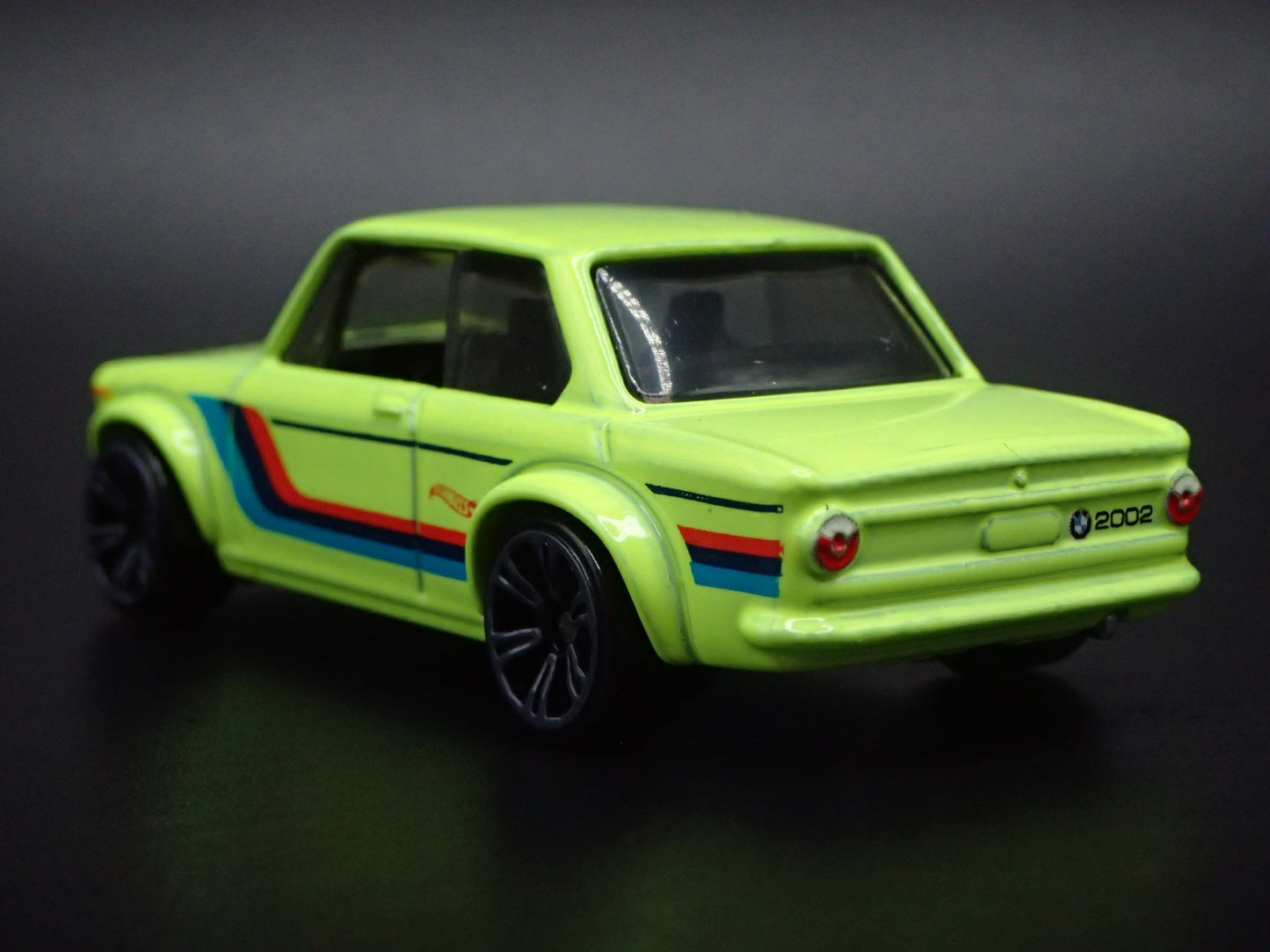 1966-1977 BMW 2002 NEON GREEN 1:64 SCALE COLLECTIBLE DIORAMA DIECAST MODEL CAR