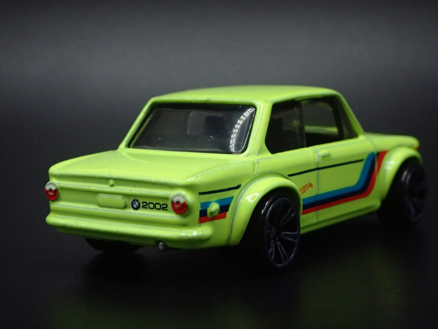 1966-1977 BMW 2002 NEON GREEN 1:64 SCALE COLLECTIBLE DIORAMA DIECAST MODEL CAR
